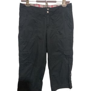 💋4/20 Capri style cargo pants navy blue scrub pant